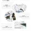 Boys Long Sleeve Cotton T-shirt for Spring Autumn Children Dinosaur Print Base Layer Top Child Clothing Jurassic World Pattern