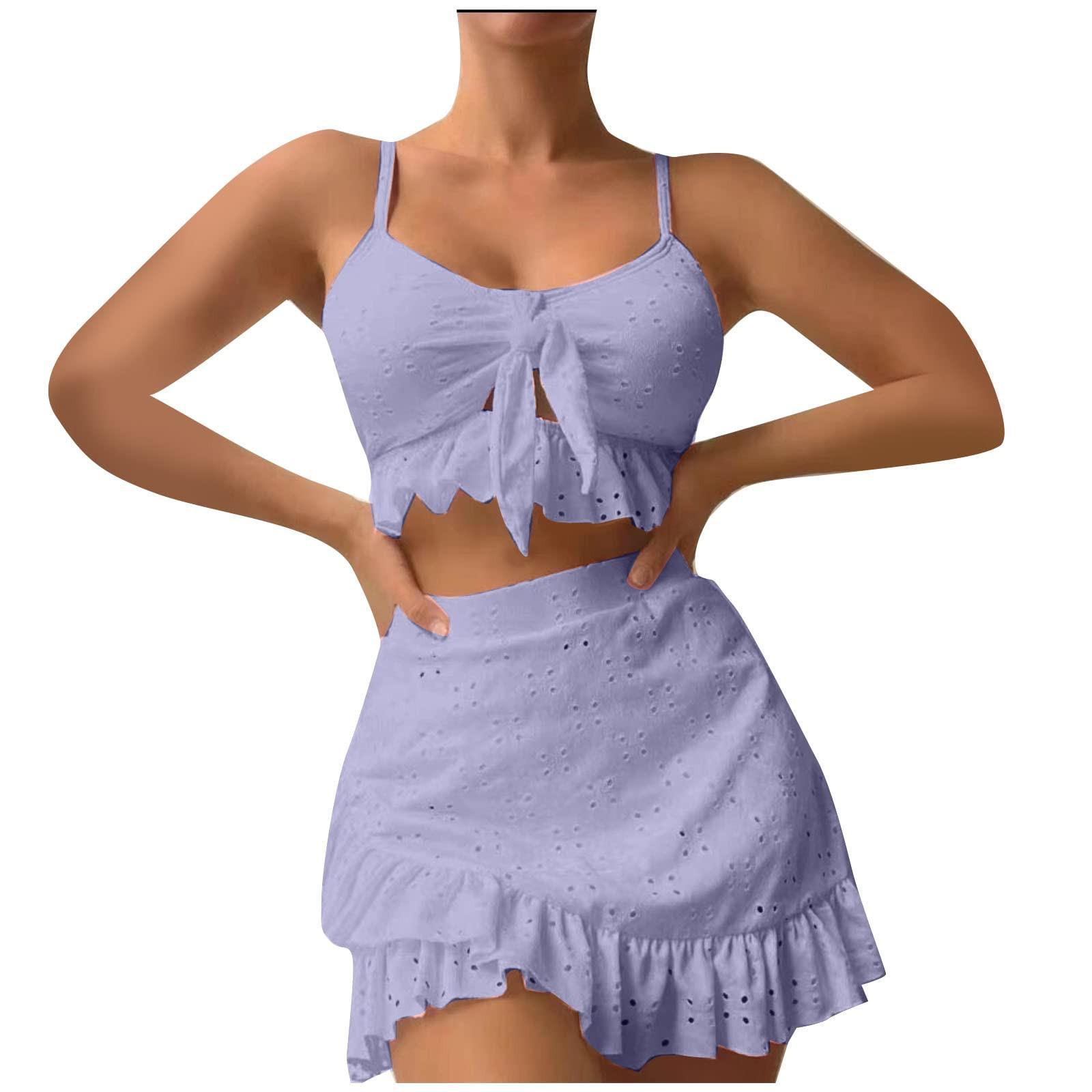 

Женский модный купальник с разрезом, юбка из трех частей, купальник бикини Fly L