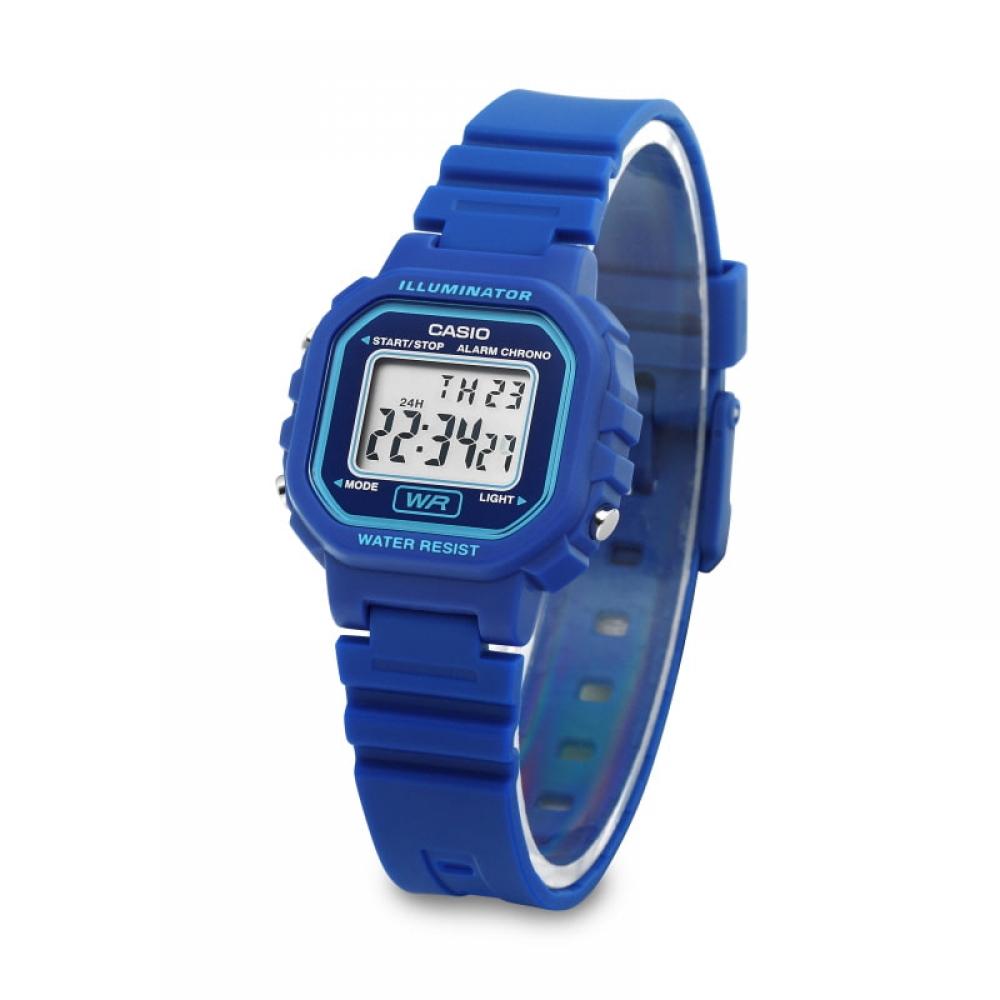 Casio La 20wh 2adf  La 20wh 2a  Digital Square Vintage Retro Damen PU Uhr