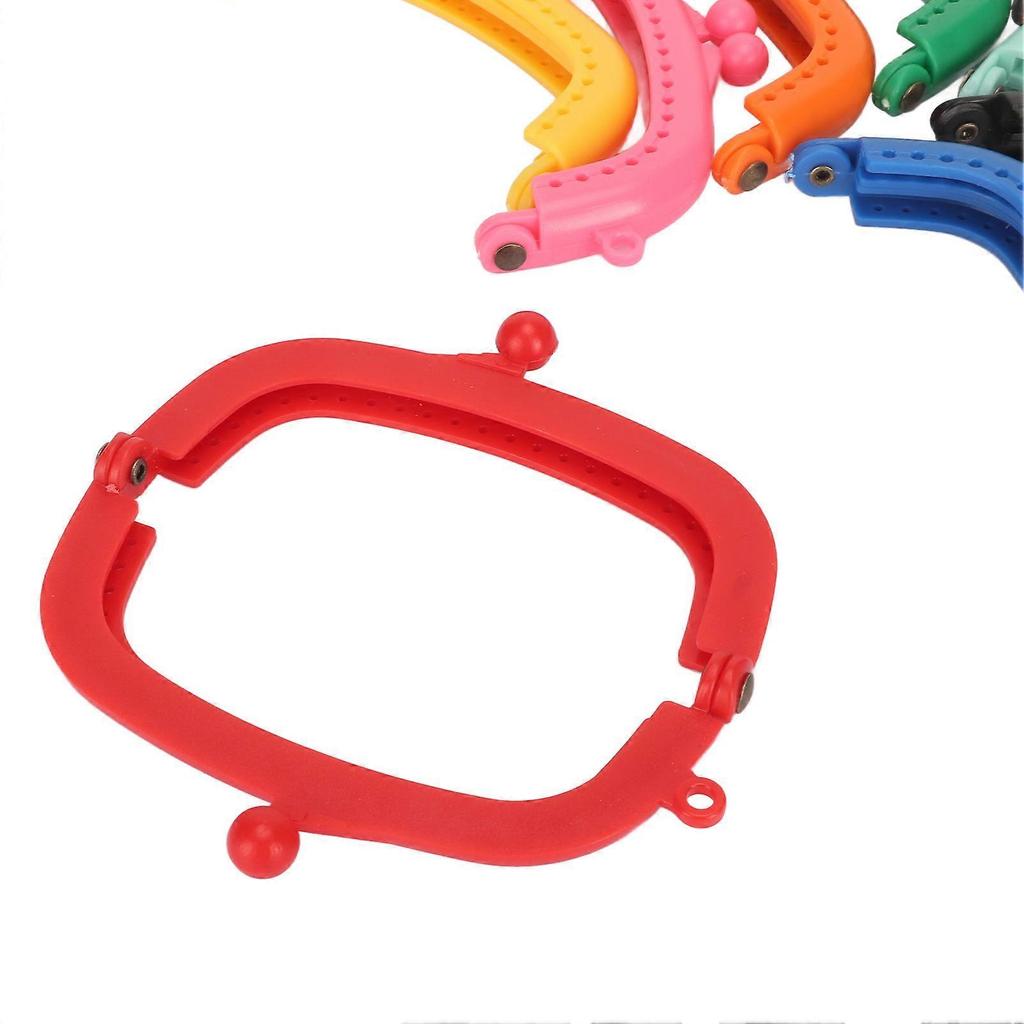 10Pcs Purse Clasp Frame 85mm Assorted Colors Durable Plastic Light Weight Coin Bag Kiss Clasp Lock for Sewing Craft DIY
