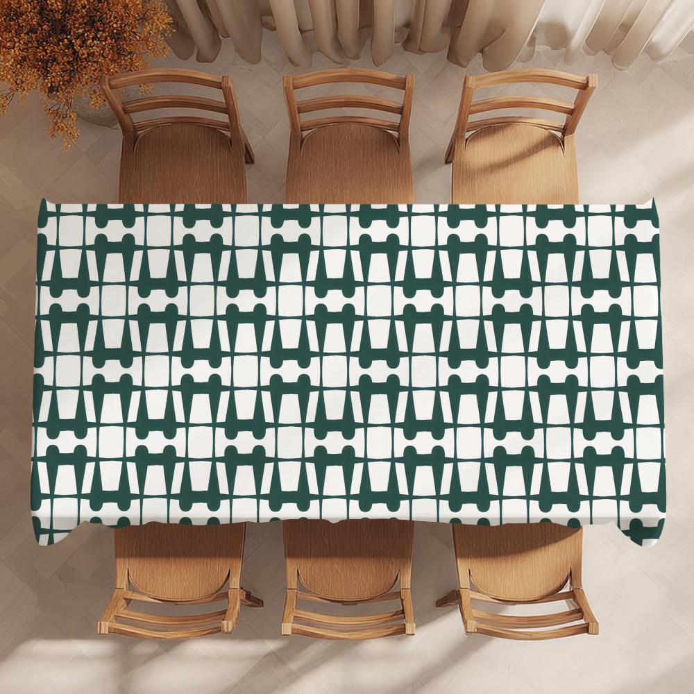 Waterdrop Streamline Pattern Table Cloth Home Party Picnic Dining Room Kitchen Desktop Dust-proof Decorative Table