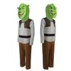 Halloween Shrek Fiona Princess Cosplay Green Dress Costume for Kids Adults Unisex Party Outfit