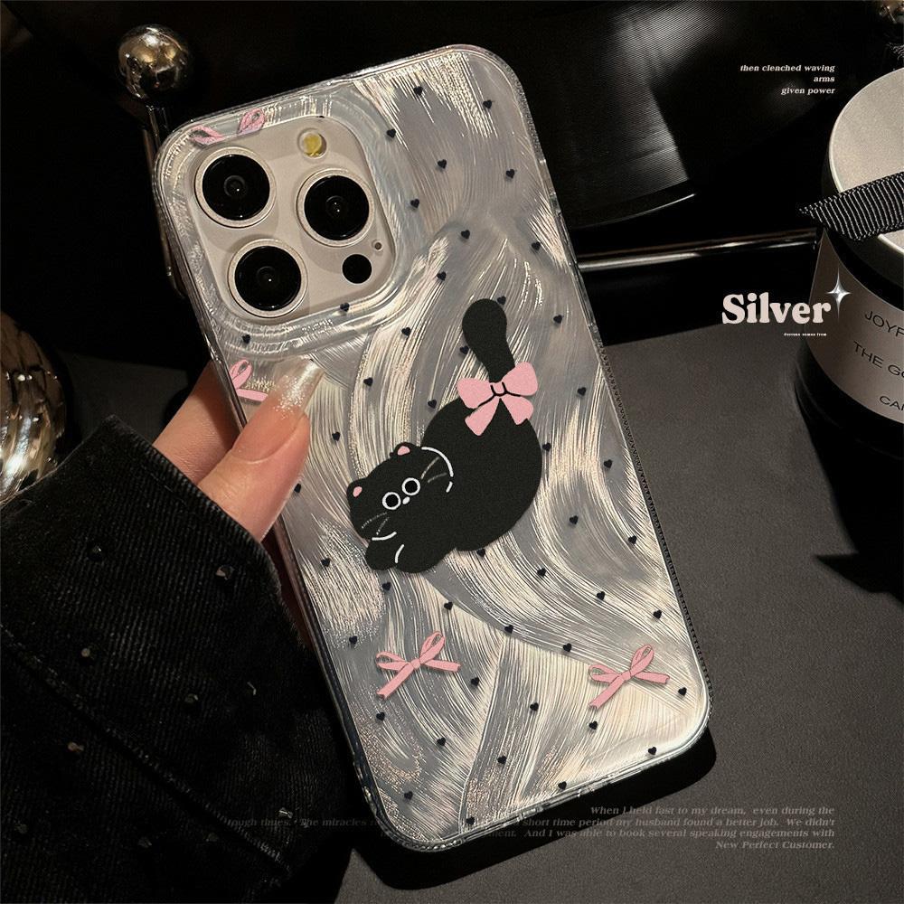 Feather Luster Phone Case for Samsung A53 A14 A33 A12 A32 S24 S23 Plus S20 S21 FE for iPhone 17 15 16 13 Pro 17 16 Pro Max Butterfly Bow Phone Case