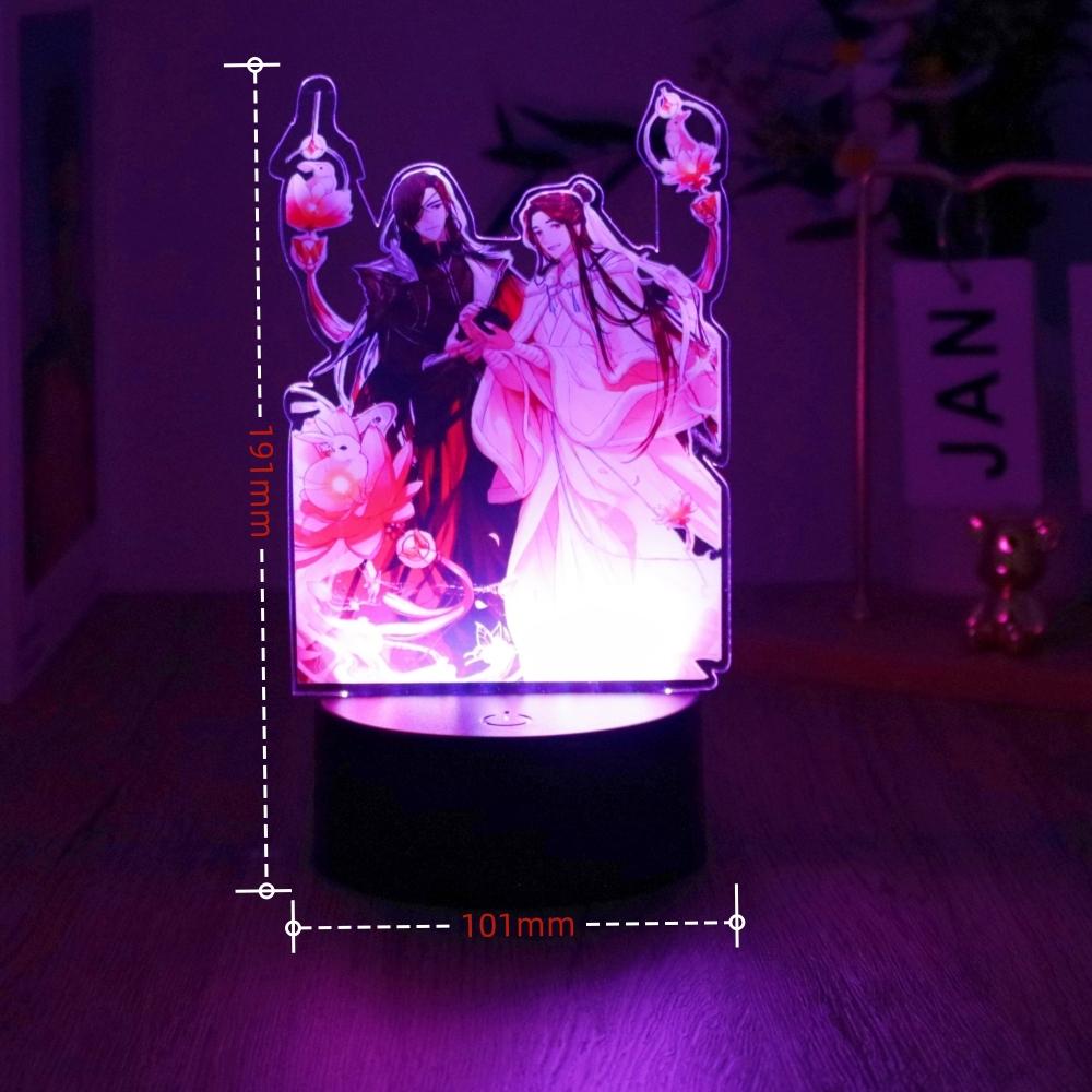 Anime Figures Tian Guan Ci Fu 3D Lamp LED Night Light Remote Control Home Bedroom Lamps Dreamcast Decorative Friend Party Gifts