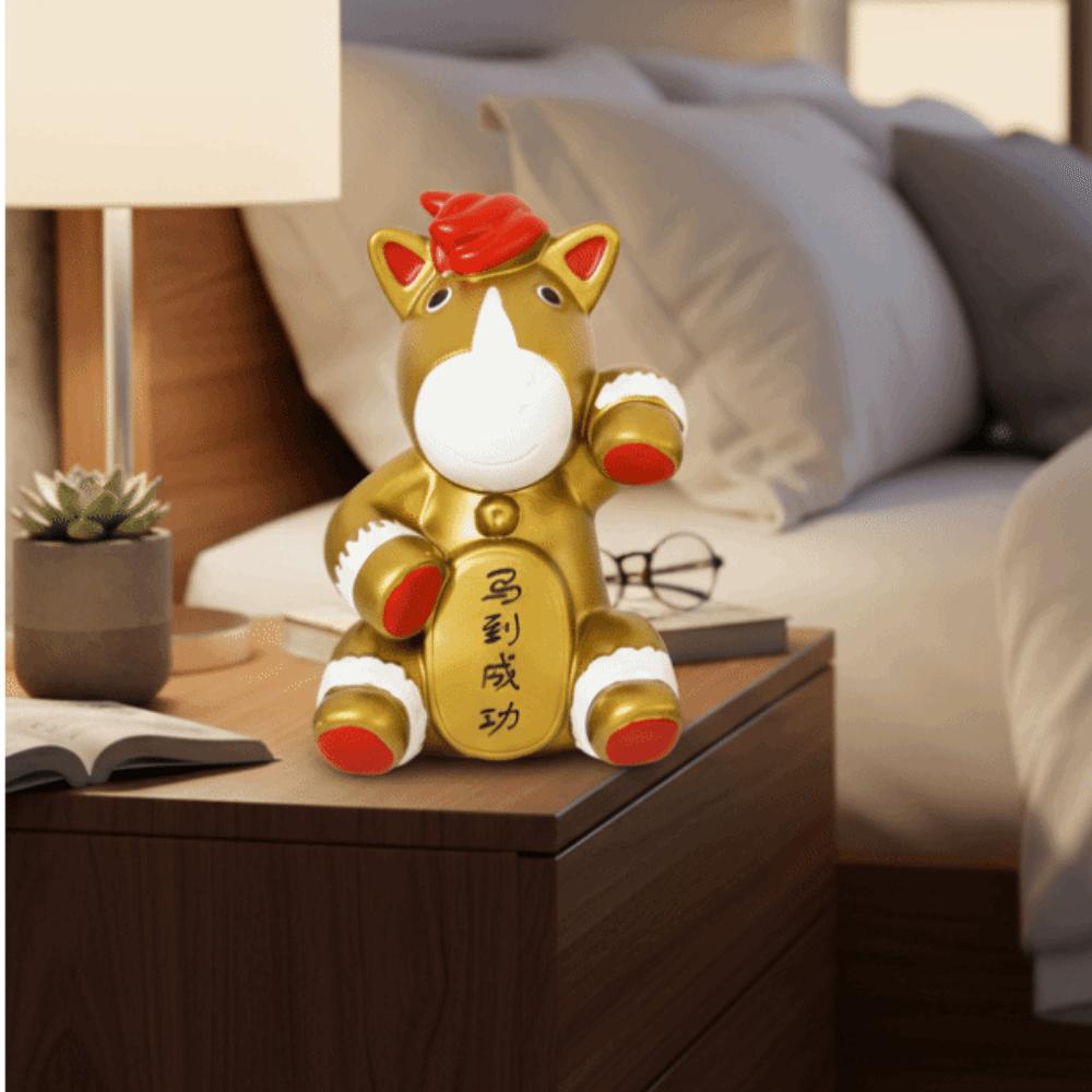 Goldpferd Geldglas Tier Münzspardose Langlebige Pferde-Spardose Neujahrsfeier