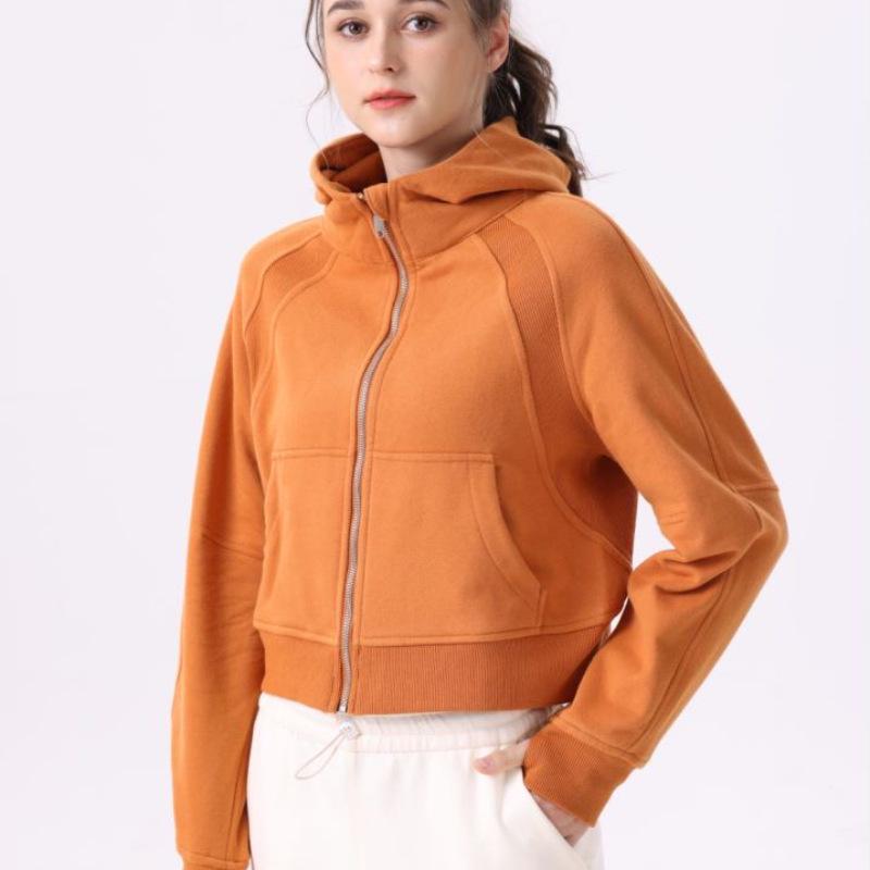 Women's Casual Cotton Zipper Hoodie - Autumn/Winter Yoga & Fitness Wear