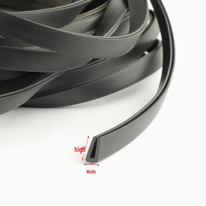 Gumové lištování ve tvaru U: Protiřezná, vodotěsná těsnicí lišta pro ochranu plechu a skla