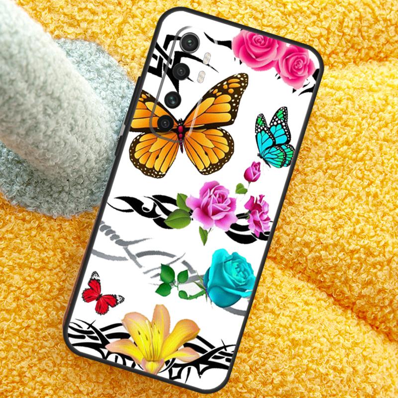 Butterfly Flower Case For Xiaomi 17 Pro Max 13 14 15 Ultra 13T 14T 15T Cover For POCO X7 X5 X6 F5 F6 F7 F8 Pro