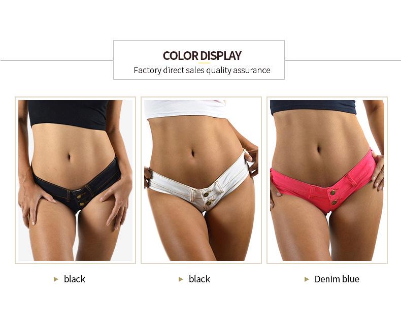 808# European & American High Waist Ripped Plus Size Sexy Super Short Summer Denim Shorts for Women