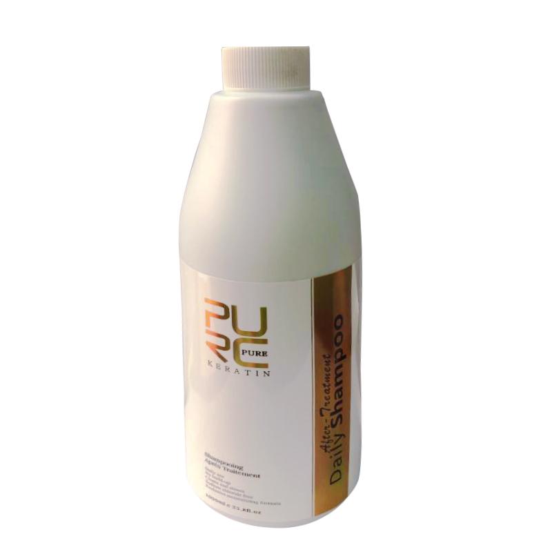 PURC 1000ml Keratin Shampoo Treatment Professtion Straightening Hair Before and After Hair Cleaning Protect Shampoos Care Women
