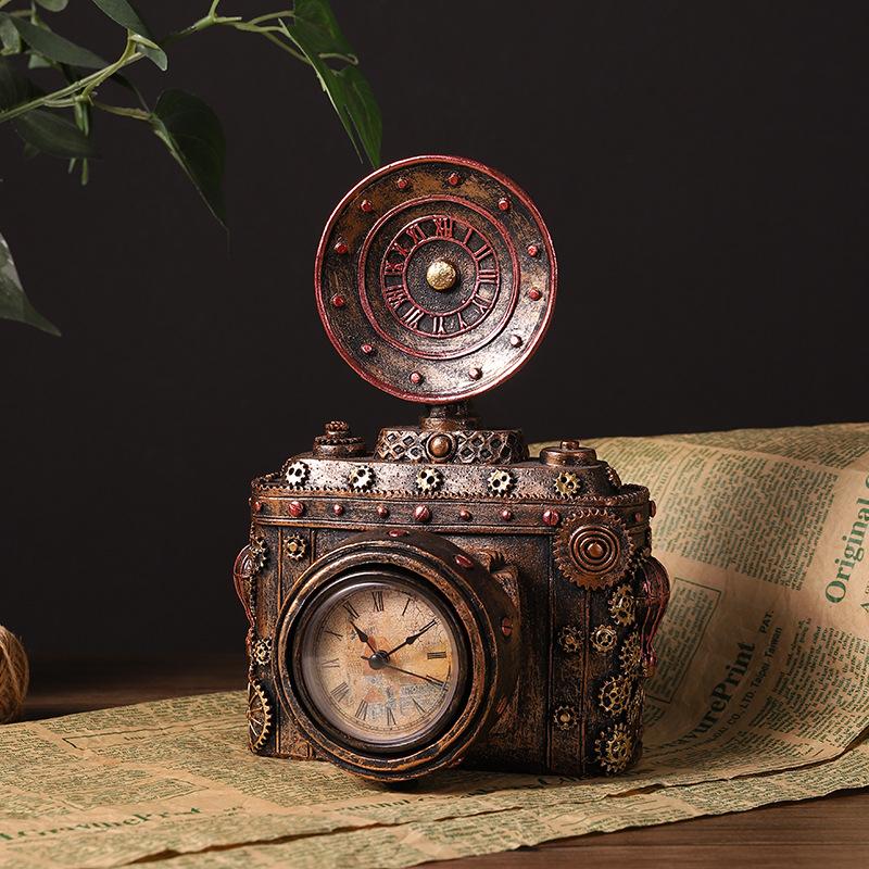 European Retro Camera Storefront Window Desktop Decoration Resin Ornament Old-fashioned Camera Film and Television Shooting Props