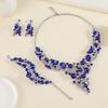 Retro Modeschmuck Set: Elegantes Halsketten-, Ohrring- und Armband-Set für Abendkleider