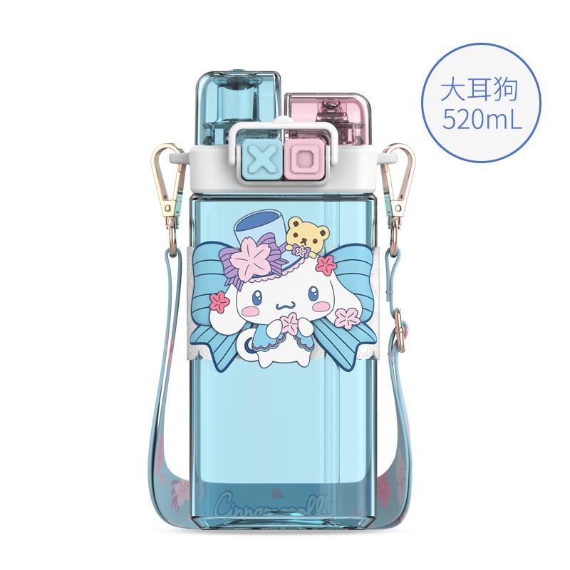 

Sanrio Куроми Стакан для воды Девочки Высокая Красота Пластик Термостойкий Милый Двойной Стакан для Напитков с Трубочкой Квадратный Стакан для Воды 520ml