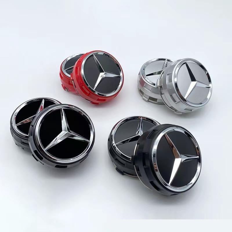 CDR4   4Pcs 75MM Car Wheel Center Hub Cap Cover For Mercedes Benz A B C S Class AMG W212 W205 W204 W211 W213 CLA GLC W176 W221 Sticker
