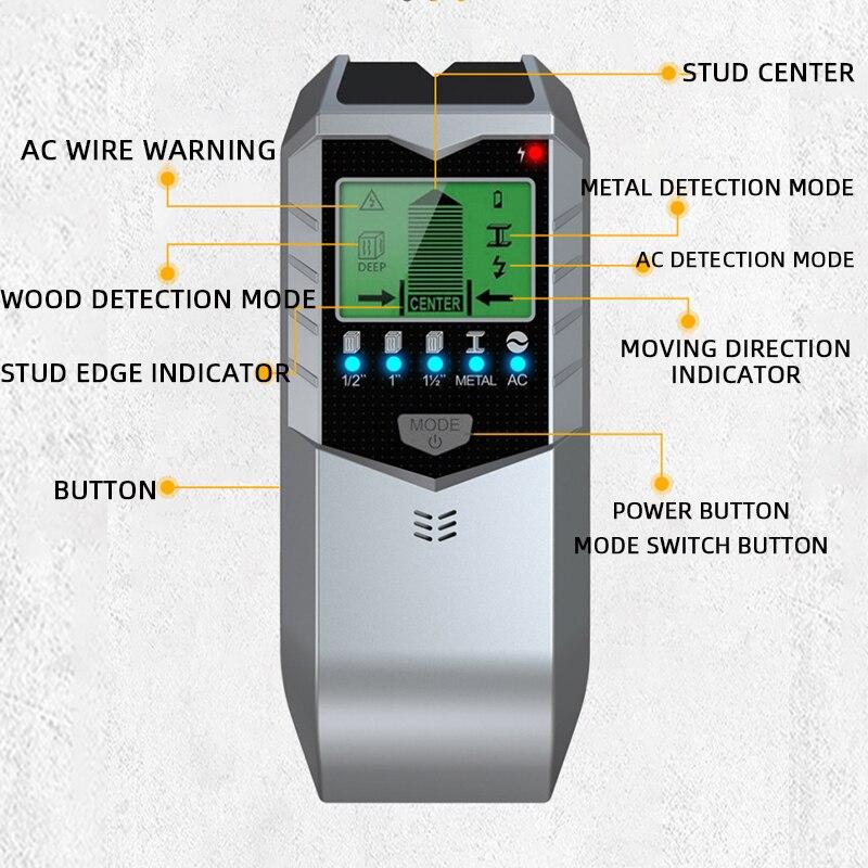 1PC SH402 Multifunctional Wall Detector Metal Wood Current Detection Accurate Positioning Long Endurance Visual Display