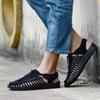 Summer Men Sandals Handmade Leather Hiking Outdoor Beach Shoes Fashion and Casual Sandals Men's Summer Shoes Sandals