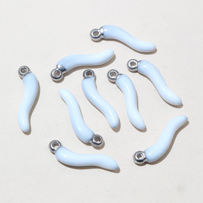 10pcs Enamel Chili Pepper Pendant Charms Stainless Steel  DIY Jewelry Making Accessories for Earrings Necklace Bracelet