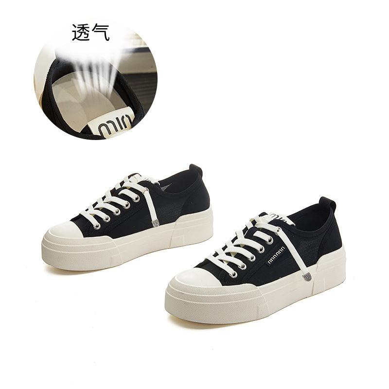 

Сетчатые дышащие белые туфли женские летние 2025 новые женские повседневные туфли на платформе однотонные туфли для досок универсальные женские туфли 40 чёрный