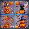 Halloween Pumpkin Window Stickers, Decoration Decoration Candy Pumpkin Lanterns Electrostatic Stickers Black Cat Ghost Stickers