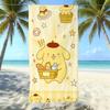 Cute Puppy Cartoon Print Microfiber Beach Towel Water Absorbent Quick Dry Bath Towel For Vacation