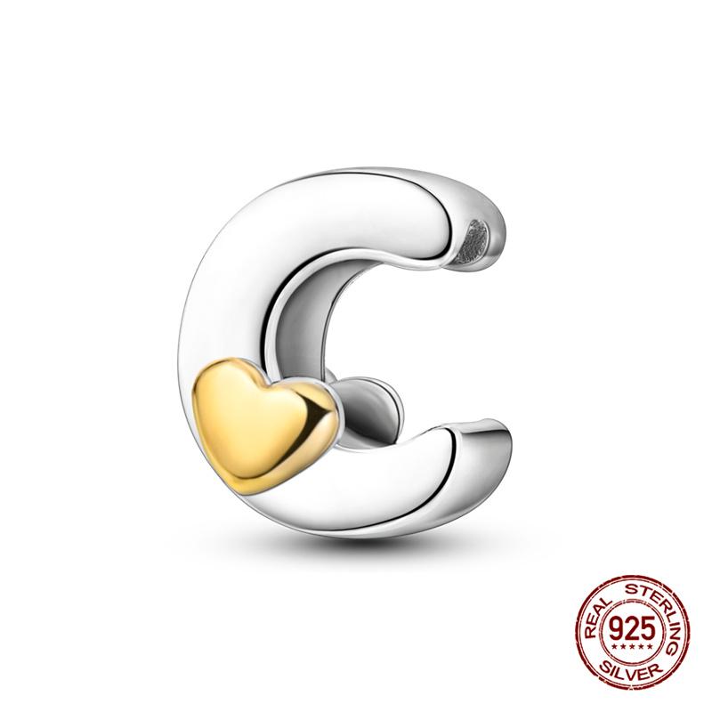 26 A- Z Alphabet Beads Copper Love Letter Charms Fits Original 3Mm Womans Bracelet Bangle Zircon Beads Diy Jewelry Gifts