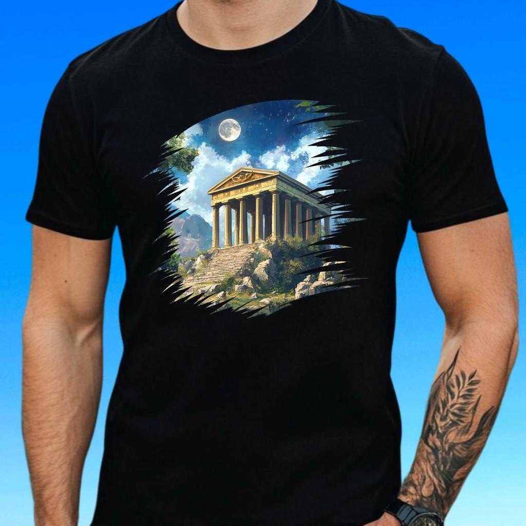 T-Shirt Herren Artemis Tempel Motiv Baumwolle Größe XS bis 5XL