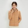 Winter new hooded down jacket women's light and thin women's jacket short light and fashionable white duck down
