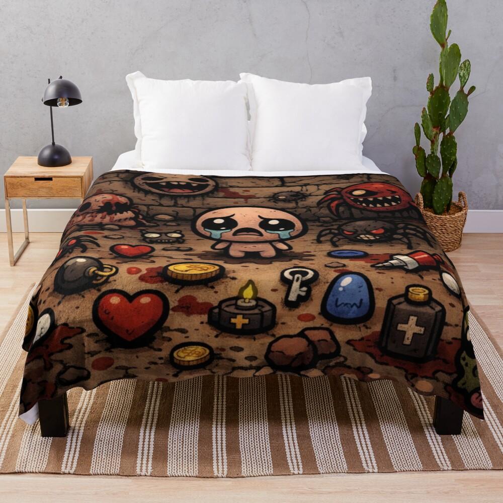 The binding os isaac Art Throw Blanket