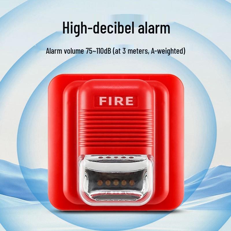 High Decibel Wired Sound & Light Fire Alarm Speaker