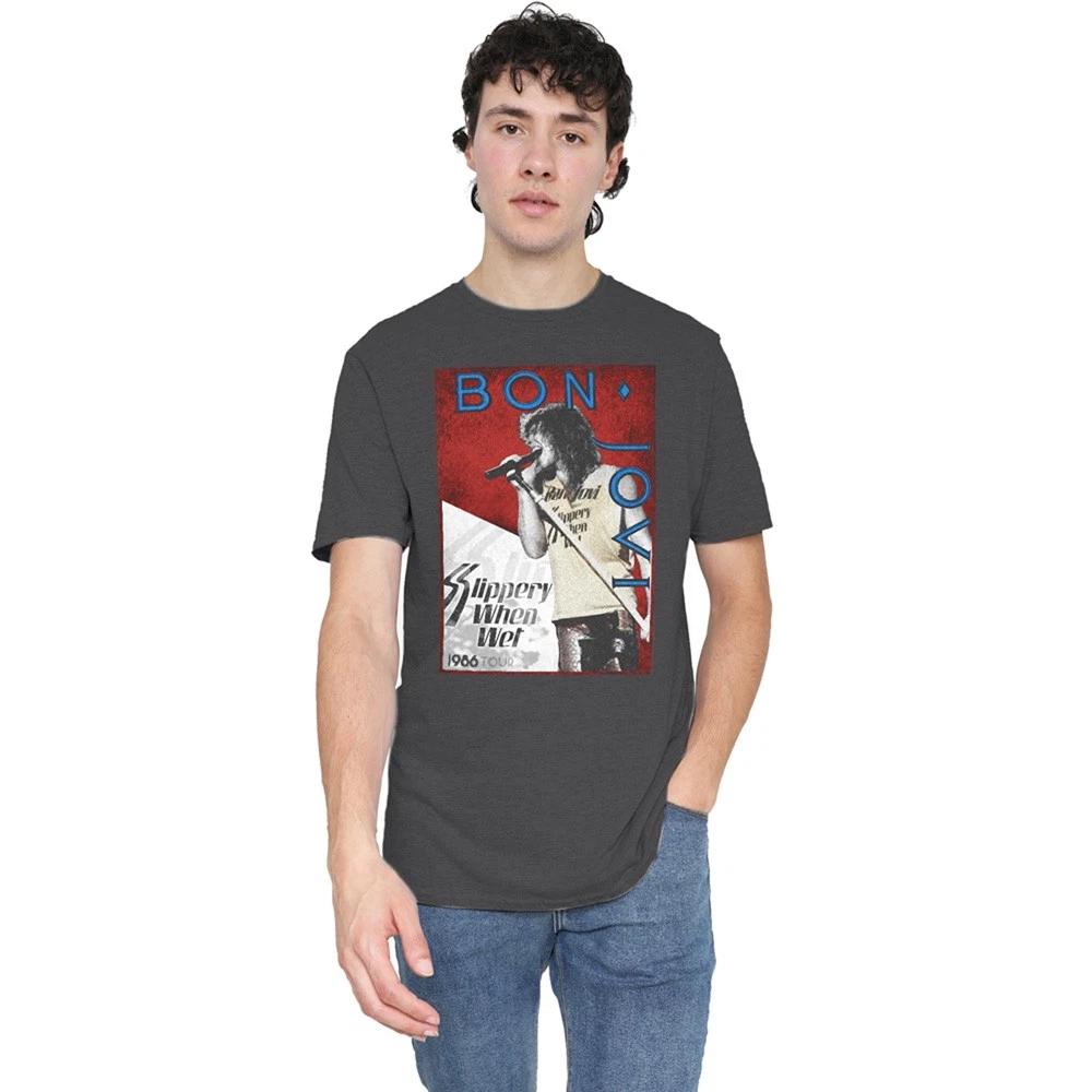 

Bon Jovi 86 Tour T-Shirt S-3XL, Charcoal 4XL