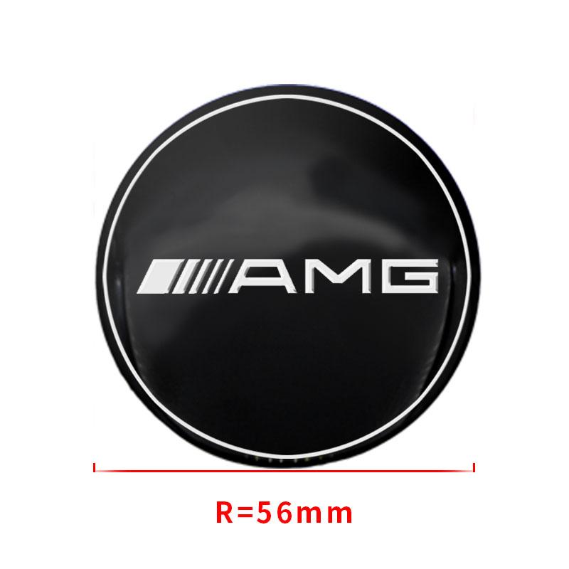 4Pcs Car Wheel Center Hub Cap 56mm Emblem Decal Wheel Sticker for Mercedes Benz AMG GLE C197 R231 W167 W247 GLS CLS GLC GLK ML QH1