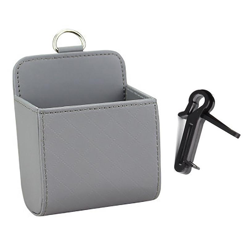 1Pc Car Organizer Storage Bag Air Outlet Mount Multi-color PU Leather Glasses Box Phone Bracket Stand Auto Accessoires Interior
