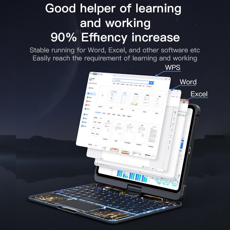 IFacemall InStock  Multi-Angle Adjustable 360° Rotated Keyboard Case for 360 case ipad Pro 11inch ipad 10.2/10.9 Inch I Pad