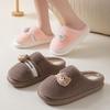 Thick-soled Cotton Slippers Women's Autumn and Winter Indoor Home Non-slip Cartoon Warm Plush Slippers Men