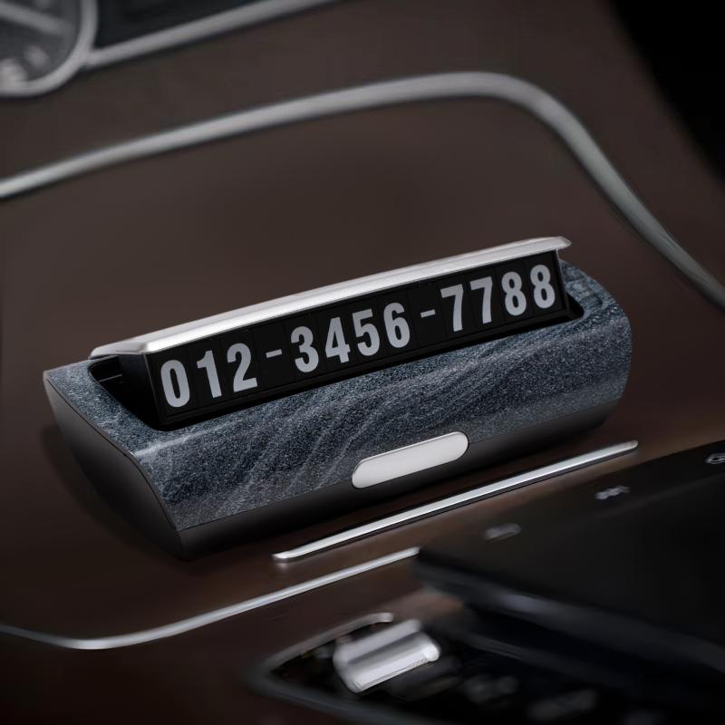 Car Temporary Parking Number Plate Luminous Phone Hidden Moving Car Number Creative Simple Number Plate Dashboard Ornament