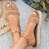 Fashion Weave Mesh Slippers for Women Summer Platform Shoes 2025 New Casual Slingback Sandals Designer Fashion Flip Flops Beach Slides