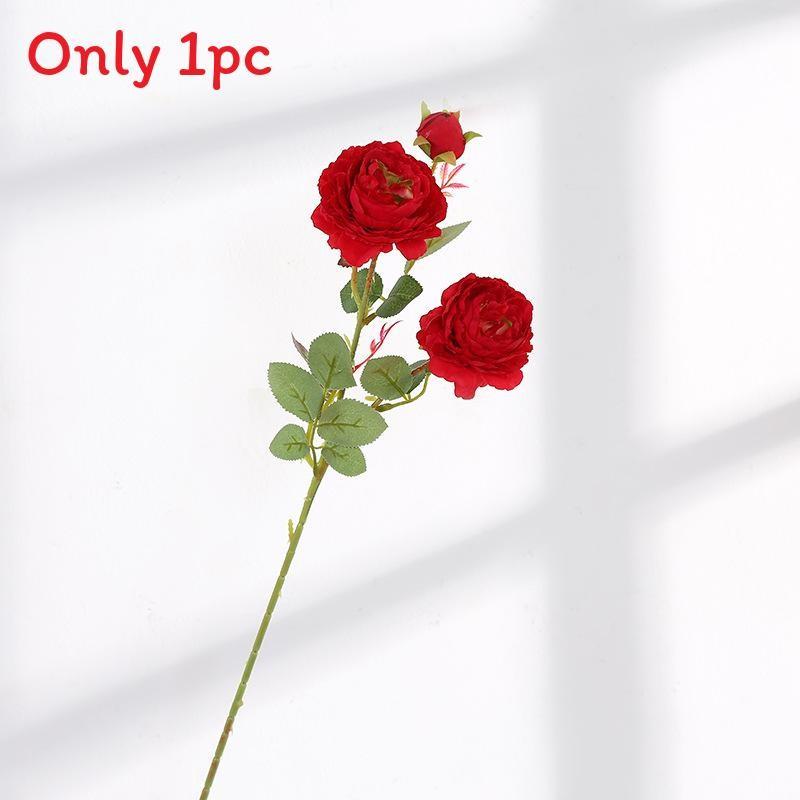 Style Artificial European Peony Rose Silk Flower For Props Wedding
