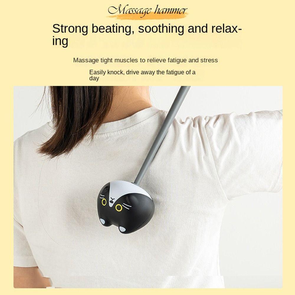 Cartoon Cat Muscle Massage Stick Elastic Percussion Massager Hammer  Body Care Tools