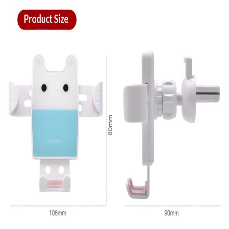 Rabbit Kawaii Car Phone Holder Dashboard Mount HandsFree Function for Safe and Calling in Car