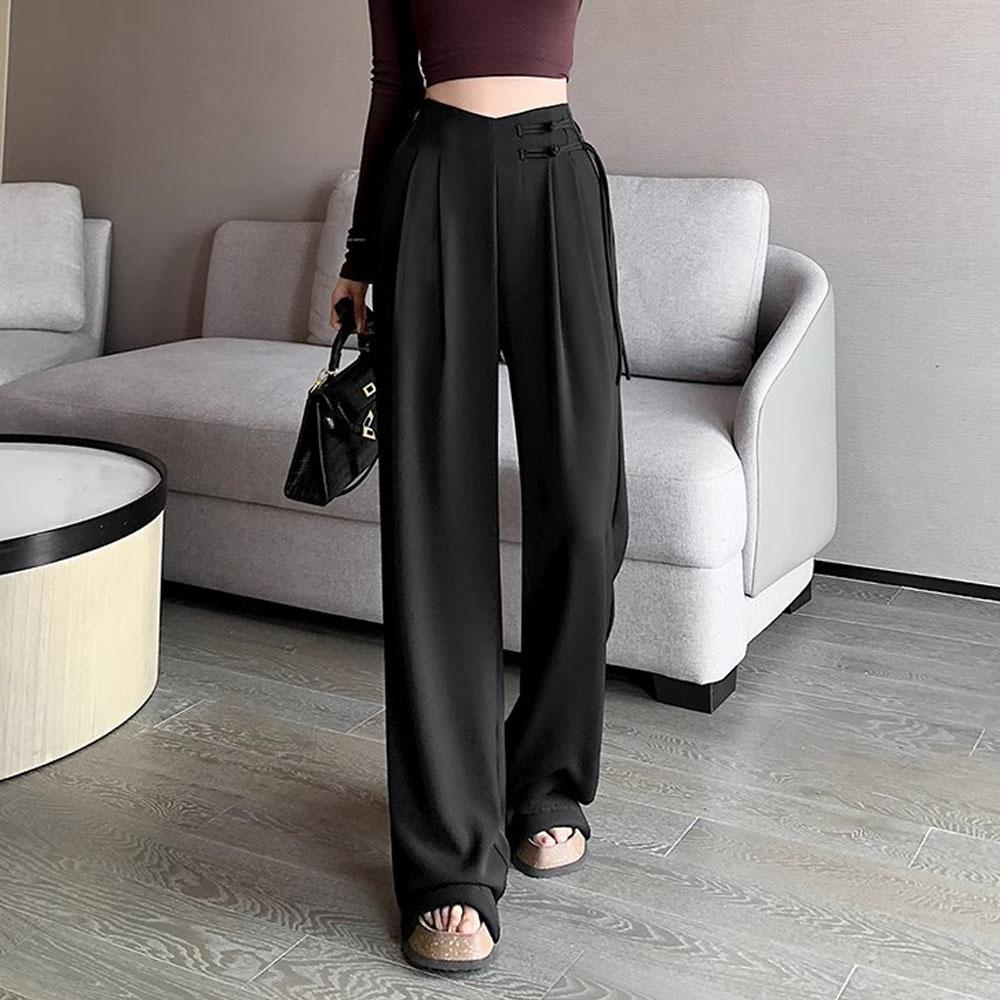 Costume formale de vară cu talie înaltă de damă Pantaloni cu picioare largi Pantaloni de trening sport Pantaloni de sport Pantaloni casual pentru femei