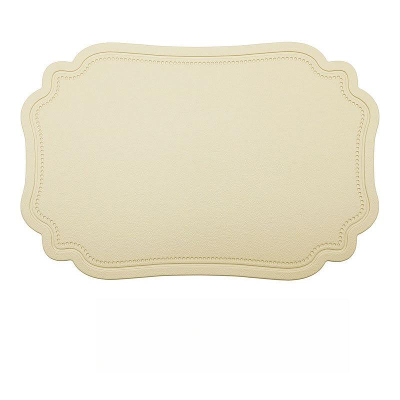 Manteles Individuales de PVC Resistentes al Calor con Bordes Decorativos Festoneados Estilo Nórdico para Decoración Festiva, Fiestas, Comidas Diarias