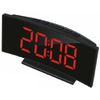 Stylish Digital Room Clock With Large Curved LED Panel And Different Alarm Sounds Contemporary Alarm Clock