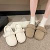 Fashion Fur Slippers Women New Mules Shoes Flats Suede Short Plush Shoes 2025 Winter Woman Sneakers Fashion Flip Flops Slingback Slides
