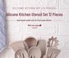 Non-Stick Silicone Spatula and Spoon Set with Wooden Handle - High Temperature Resistant Kitchen Tools