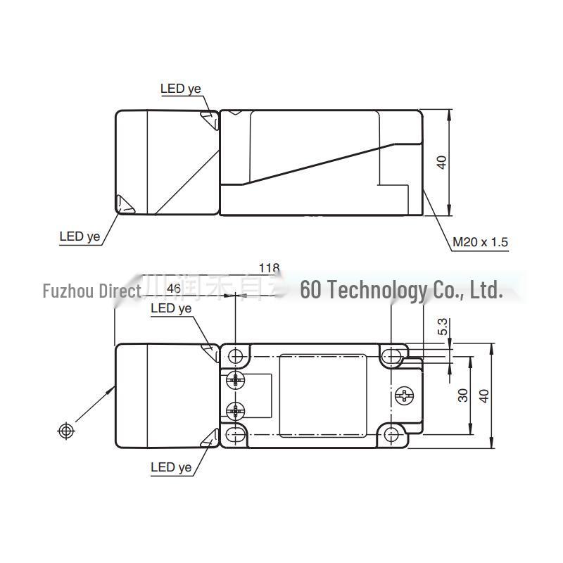 Brand New P+F NBN40-U1K-N0 Inductive Sensor with Reverse Polarity Protection and NAMUR Output - Inquiry NBN40-U1K-N0