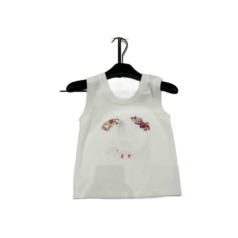 Xiang Family Colorful Embroidered Round Neck Knit Vest - Slimming & Versatile Summer Top (2026 Model)