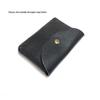 Top Grain Leather Snap Closure Coin Purse & ID Holder, Mini Lychee Pattern Card Holder for Men & Women