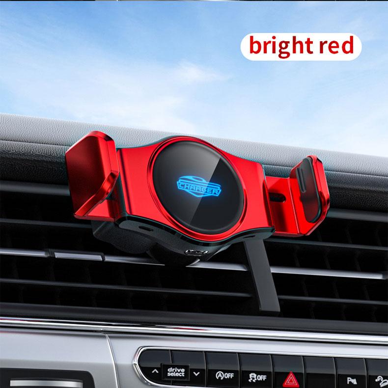 Car Mount Cell Phone Holder Air Vent Clip Gravity Auto Lock Rotatable and Retractable Car Phone Holder Manual clip красный