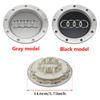 2026 Hot ABS 14.6CM 9 Hole Black Gray Hub Cap For Tt TT A2 A3 A8 S6 Q7 RS6 Badge Logo Hub Cap Accessories Car Large Hub Center