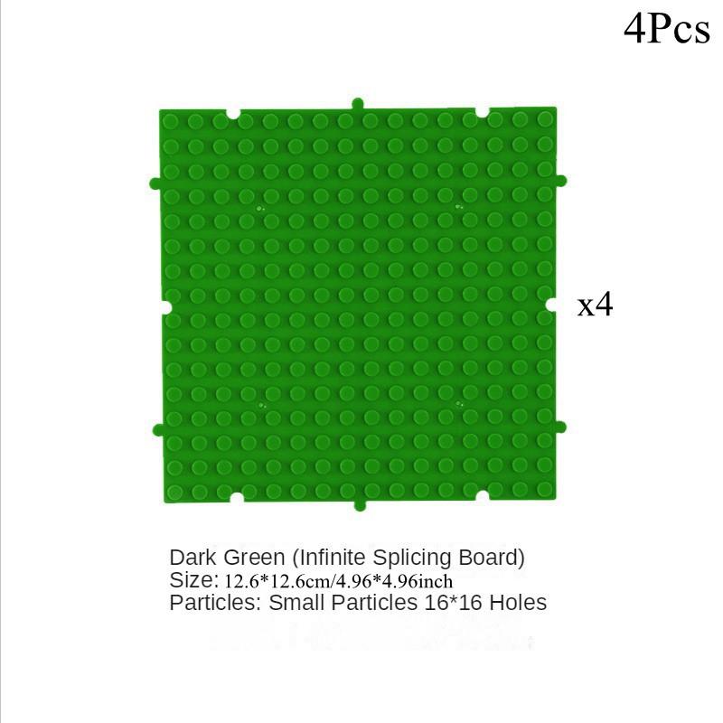 

4pcs 16x16Dots Unlimit Splicing Building Block Base Plate DO-IT-YOURSELF Classcial Bricks Baseplates Assembled Construction Enjoyable Toys зелений